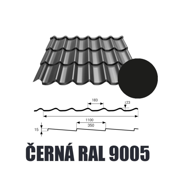 Plechová krytina ALFA 0,5mm HNĚDÁ (7)