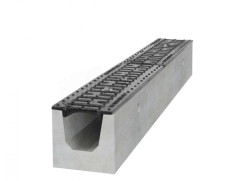 Betonový žlab B125 s litinovou mříží